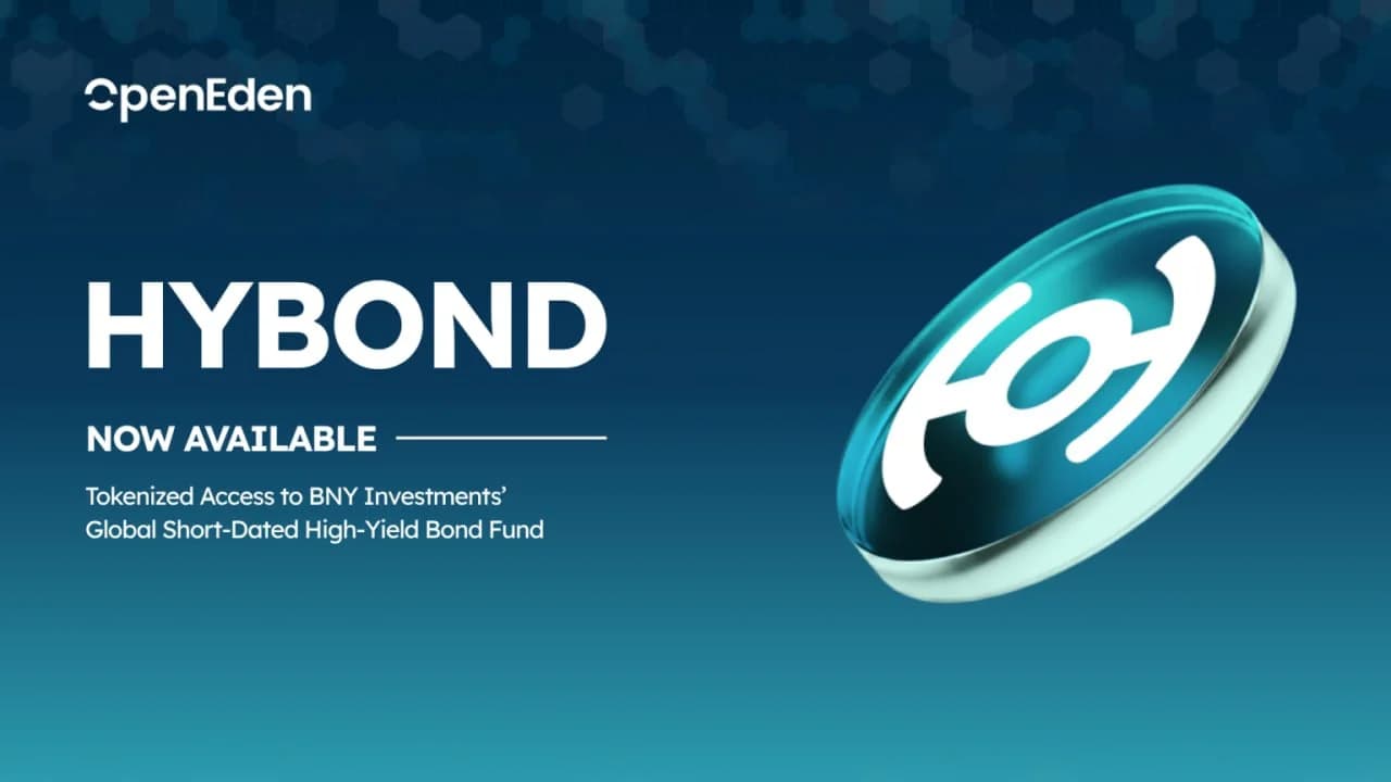 오픈에덴(OpenEden), BNY 손잡고 토큰화 하이일드 채권 ‘HYBOND’ 출시