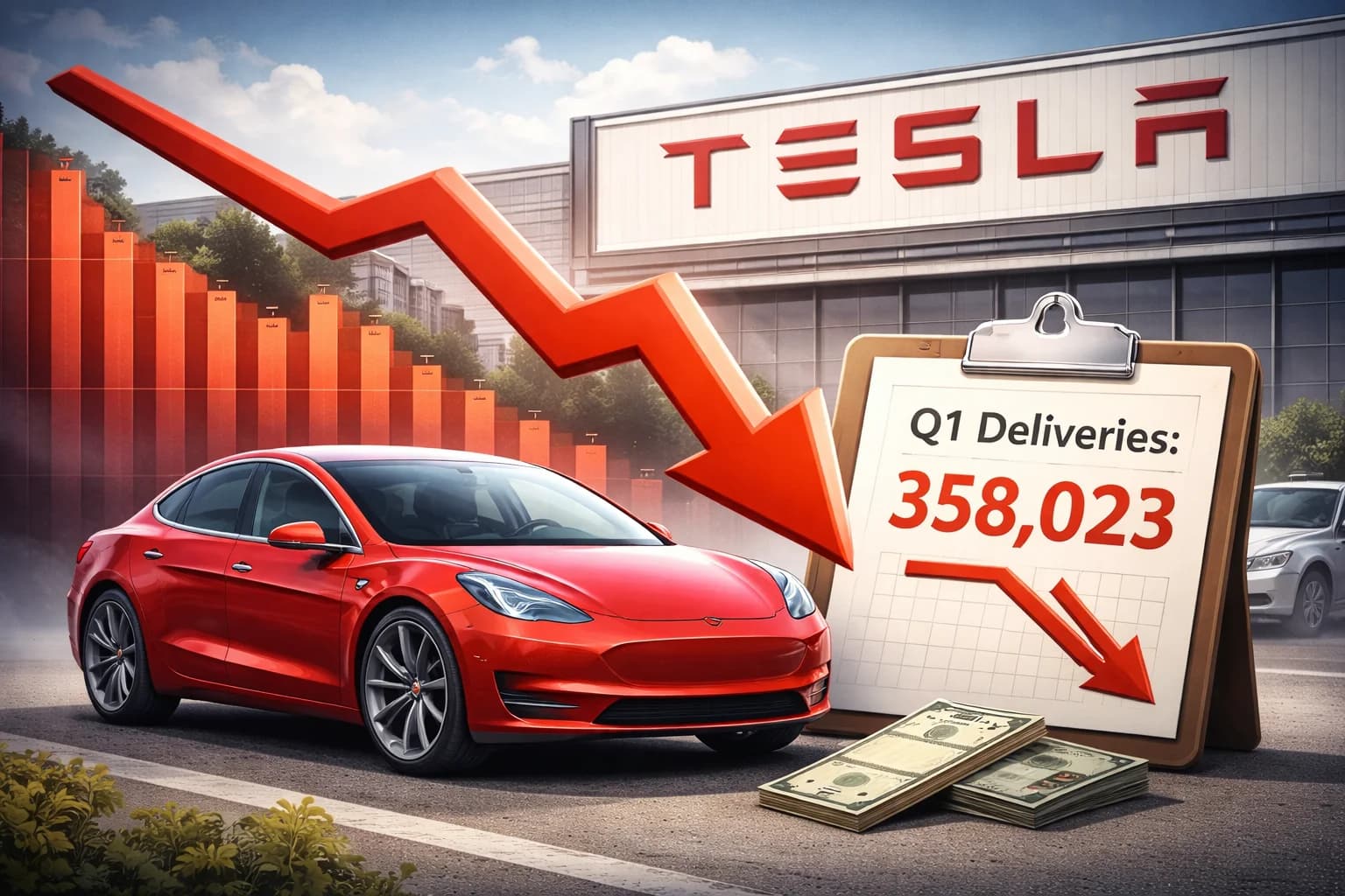 Tesla, 1분기 인도량 부진에 주가 급락…성장 둔화 우려 확대